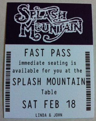 FastPass Seating Cards 