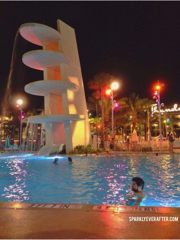 Cabana Bay Beach Resort Pool at night