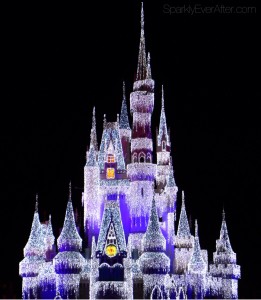 Cinderella Castle lights symbolize Christmas at Walt Disney World
