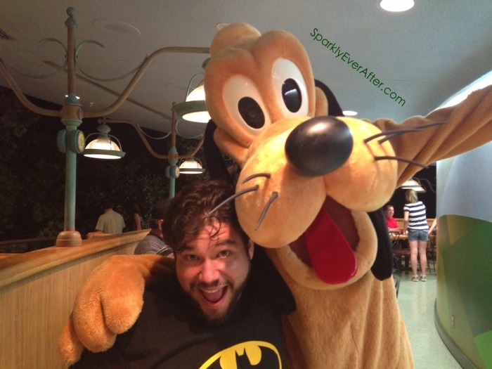 Jim and Pluto at Garden Grill Restaurant