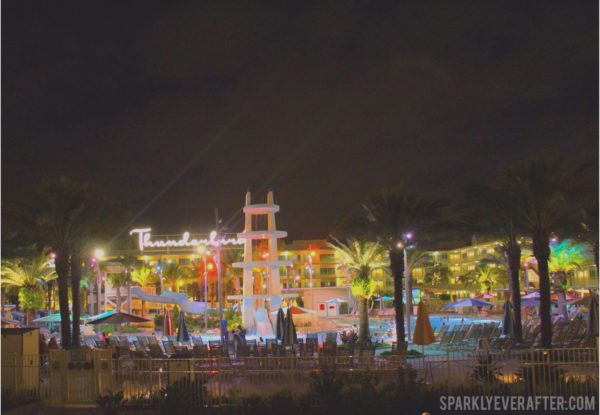 Cabana Bay Beach Resort Pool at night